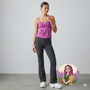 Lululemon Pleated Workout Tank Top Plum 6 Yoga Pilates Y2K Athleisure